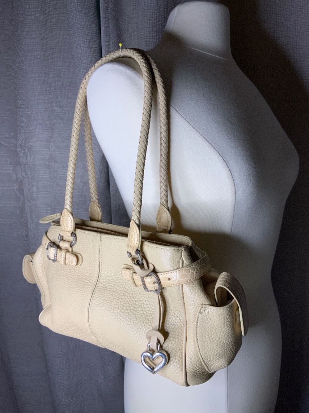 Brighton Creamy Yellow Leather Handbag
